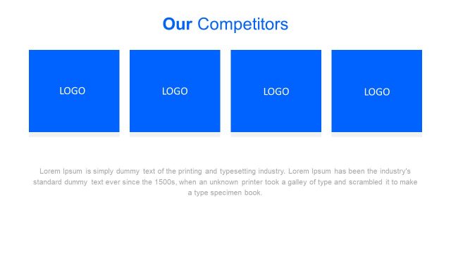 Logo Slide Presenting Competitors