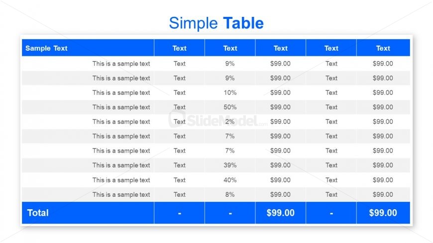 Useful Chart Template Slide of PowerPoint
