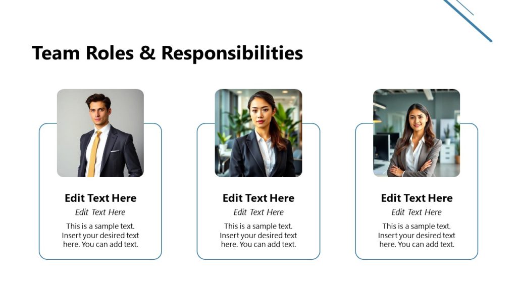Team Roles Powerpoint Slide Team Roles & Responsibilties Slide for PowerPoint - SlideModel