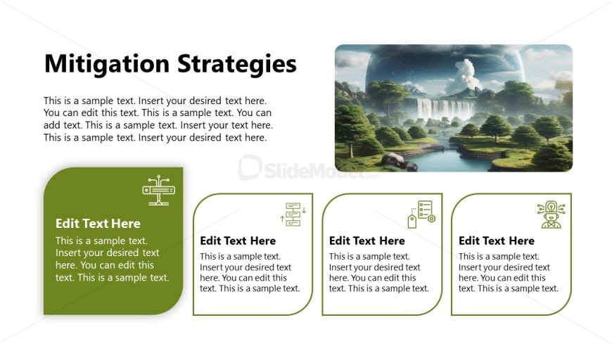 Four Blocks Infographics Slide