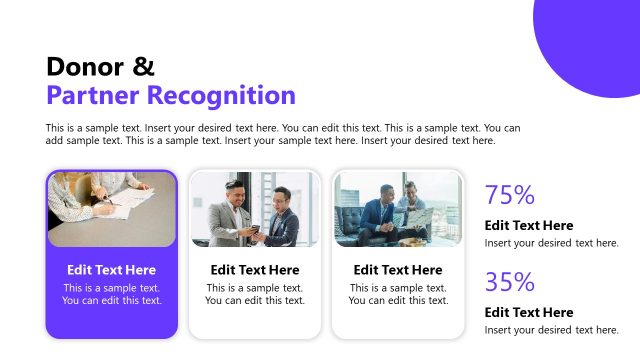 Donor & Partner Recognition Slide – Nonprofit Annual Report Template