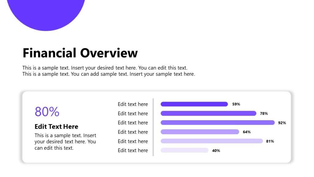 Financial Overview Slide with Bar Chart - Nonprofit Annual Report ...