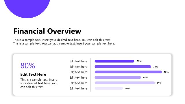 Financial Overview Slide with Bar Chart – Nonprofit Annual Report