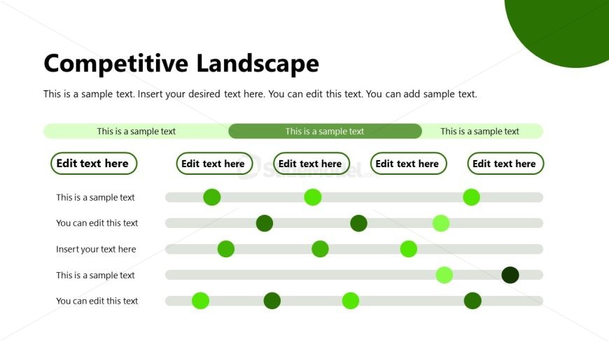 Competitors Presentation Slide with Table Format