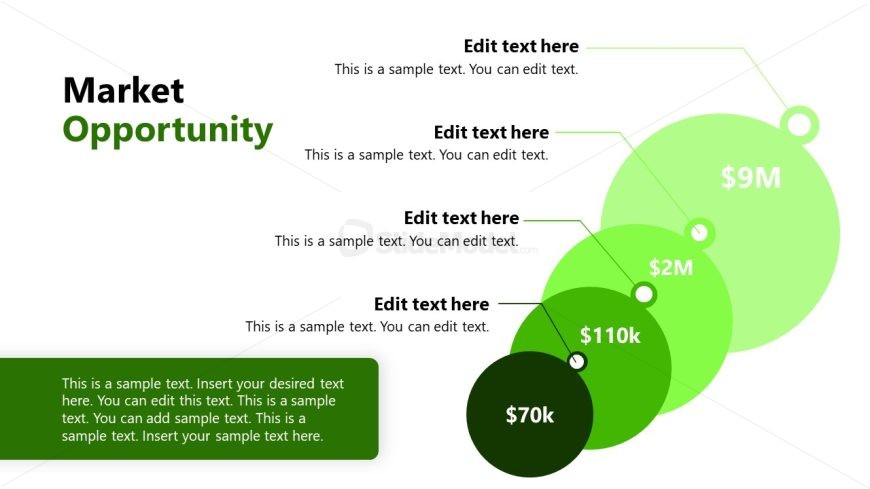 Market Opportunity Presentation Slide with Diagram