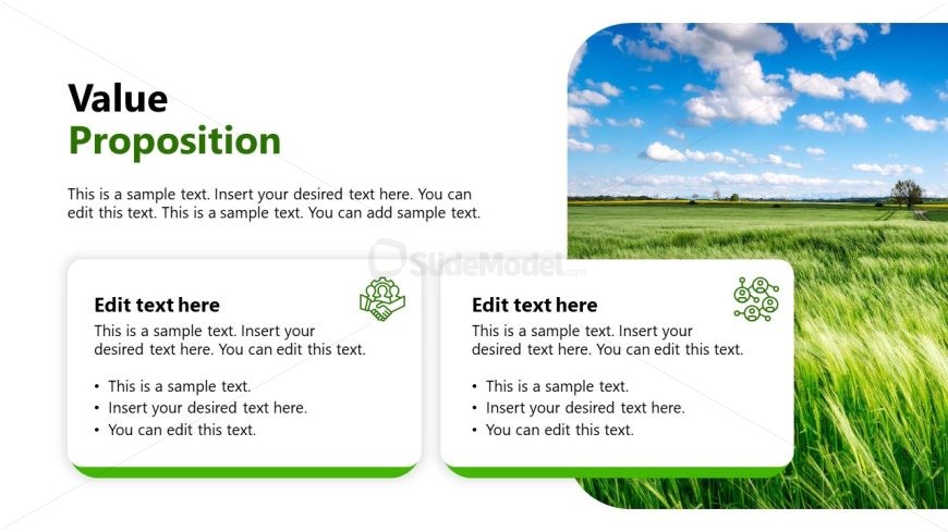 Creative Segments Slide Template for Value Proposition