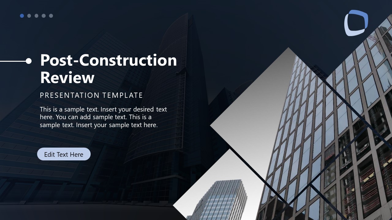 Creative Post-Construction Template Slide 