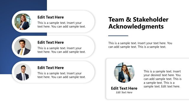 Team & Stakeholders Acknowledgement PPT Template
