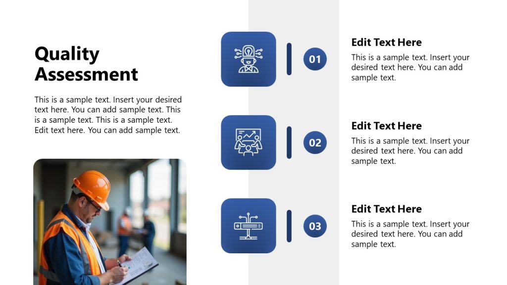 Quality Assessment Slide with Icons - SlideModel