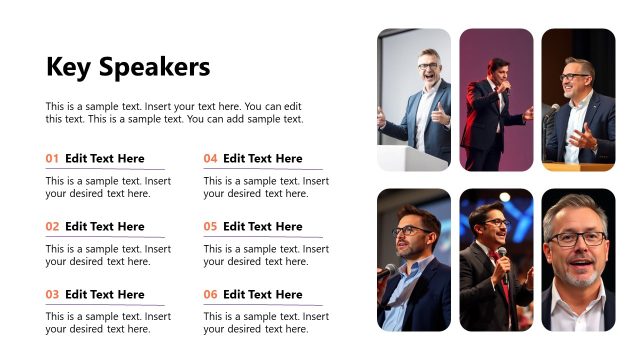 Editable Key Speakers Slide – Event Brief Template