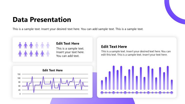 Data Presentation Slide with Human Icons and Charts