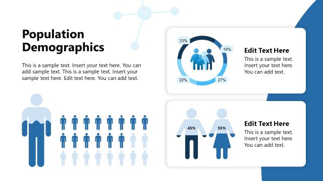 Population Demographics Slide with Infographics