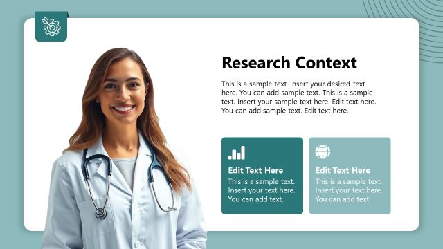 Research Context Slide with Placeholder Text
