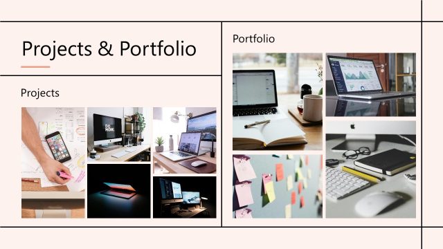 Projects & Portfolio Slide – Professional Bio PPT Template