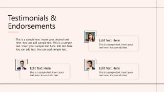 PPT Slide for Testimonials & Endorsement Presentation