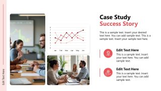 Slide with Line Chart - HR Retention Strategy PPT Template 