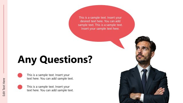 Any Questions PowerPoint Slide – HR Retention Strategy Template