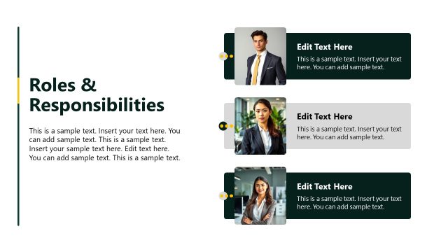 Roles & Responsibilities Slide – Business Execution Plan PPT Template