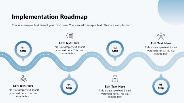 Implementation Roadmap Slide – Step by Step Implementation Plan Template