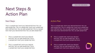 Action Plan Slide - Franchisee Onboarding Presentation 