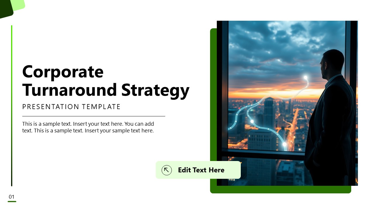 Cover Slide - Corporate Turnaround Strategy Template