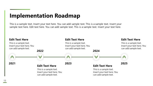 Implementation Roadmap Timeline Diagram Slide
