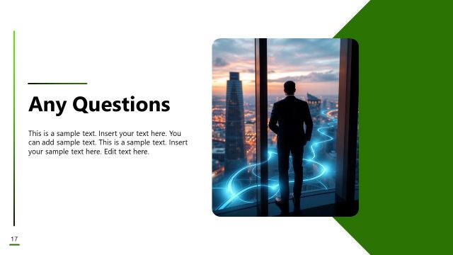Any Questions PowerPoint Template – Corporate Turnaround Strategy Template