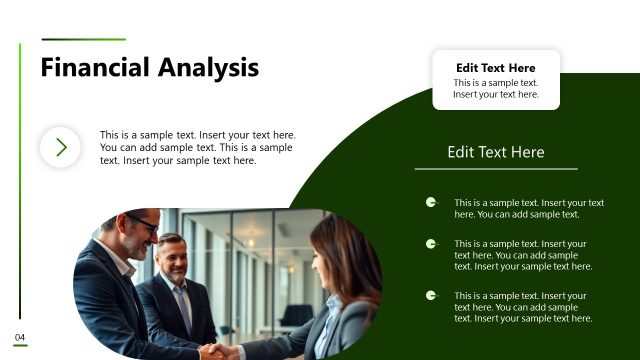 Financial Analysis Dicussion Slide – Corporate Turnaround Strategy Template