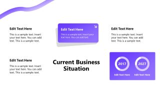 Assessing the Current Business Situation with Text Placeholders and Pie Charts