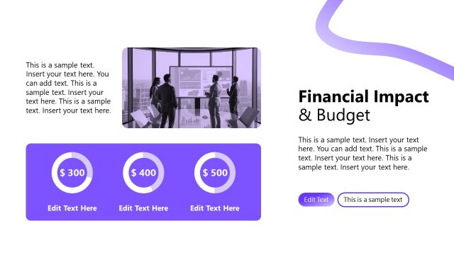 Financial Impact & Budget Slide – Business Restructuring Presentation