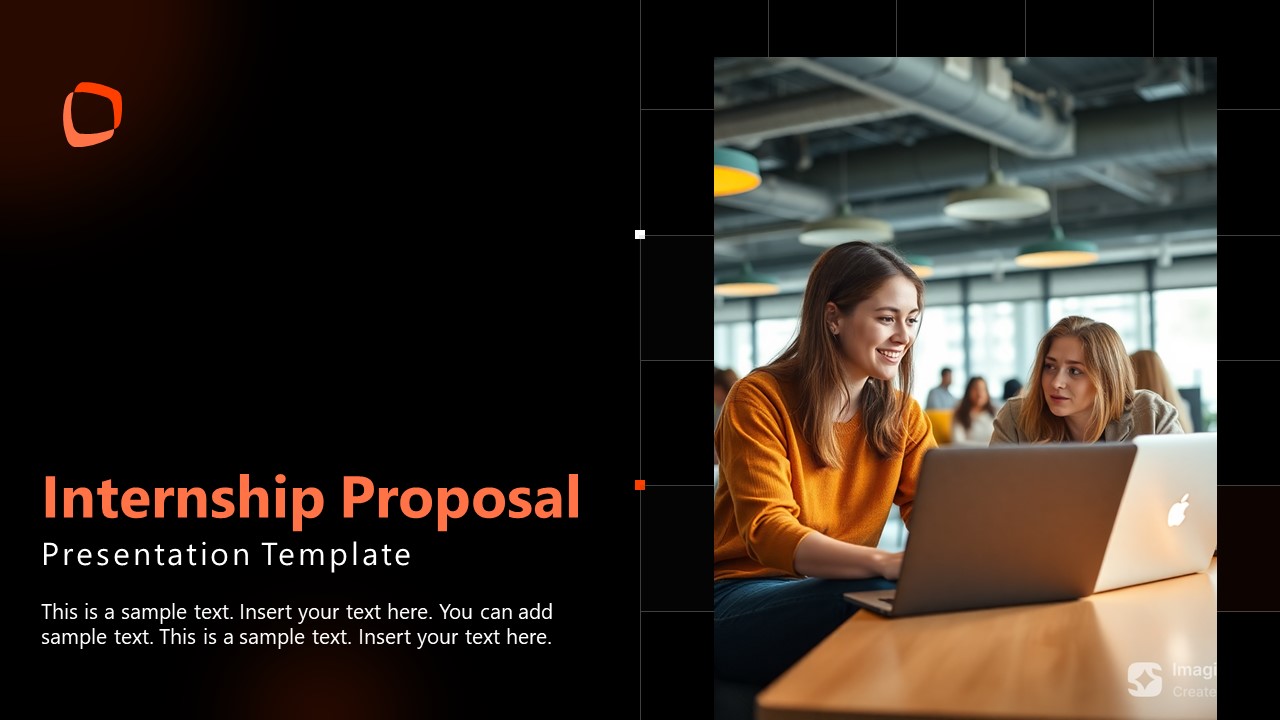 Internship Proposal PPT Template - Title Slide 