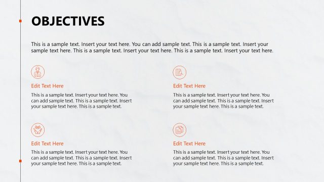 Obejctives Presentation Slide with Infographics