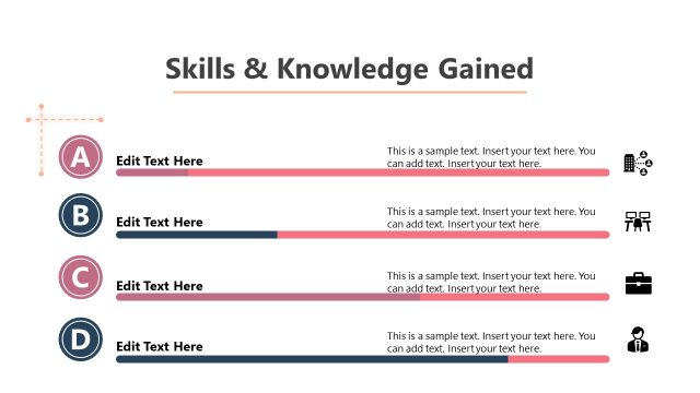 Skills & Knowledge PPT Slide with Bars