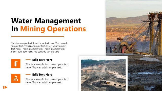 Editable Water Management in Mining Operations Slide