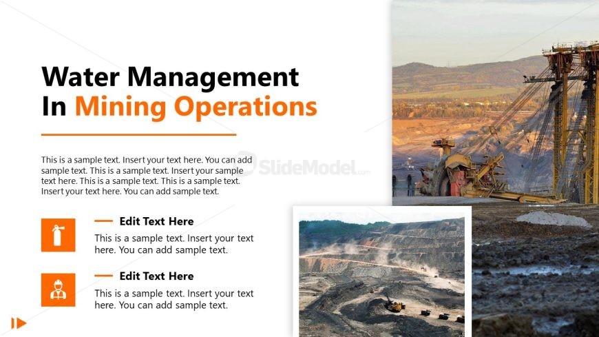 Two Infographics Slide - Mining Industry PPT Template