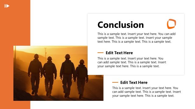 Editable Conclusion Slide – Mining Industry Template