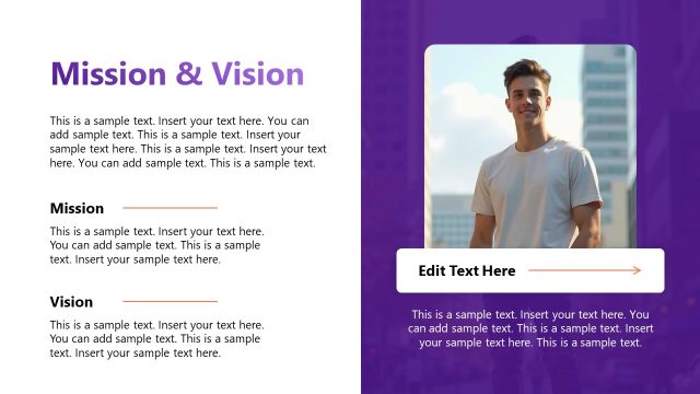 Mission & Vision Slide- Personal Branding PPT Template