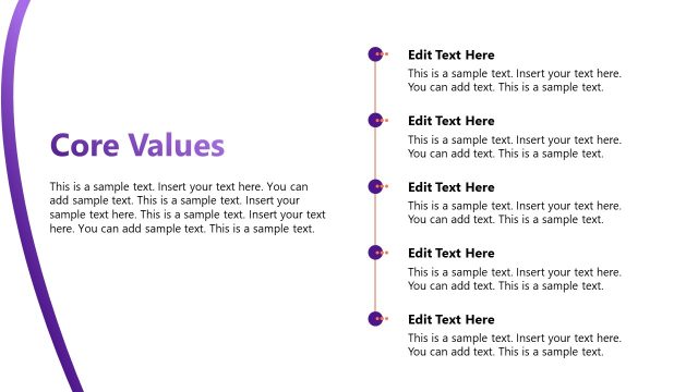 Core Values Slide – Personal Branding PPT Slide Template