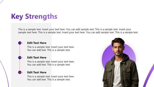 Key Strengths PPT Slide for Personal Branding Template