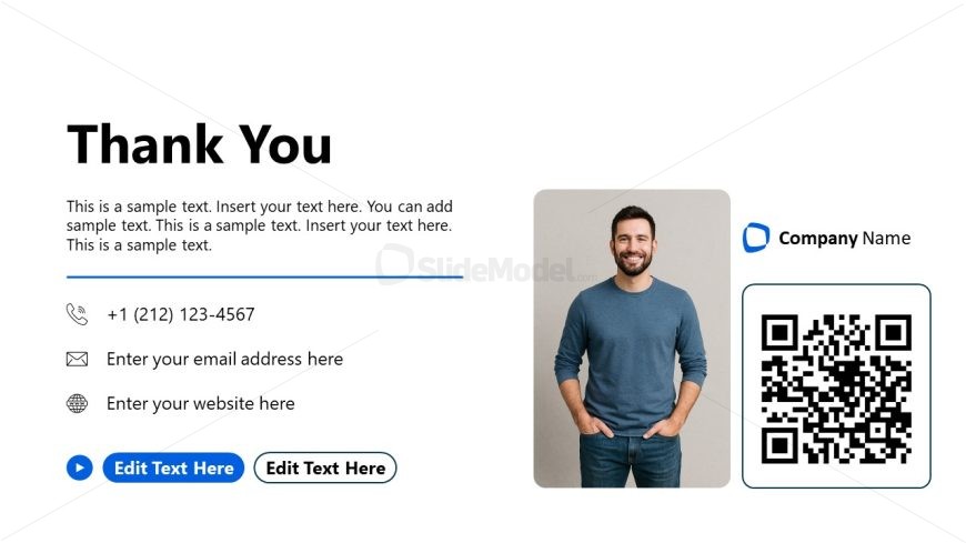 Customer Success Playbook Template Slide for Thank You