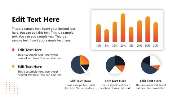 Pie Chart & Bar Graph Slide with Unique Text Placeholder - SlideModel
