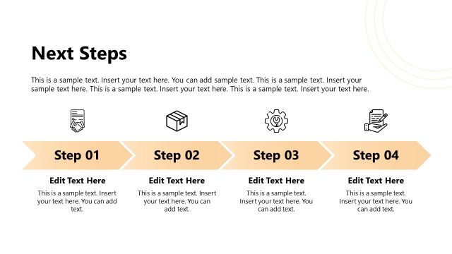 Next Steps PowerPoint Slide for Customer Onboarding Template