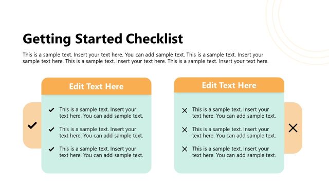 Getting Started Checklist Slide – Customer Onboarding Presentation