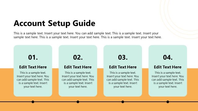 Four Step Account Setup Guide – Customer Onboarding Slide