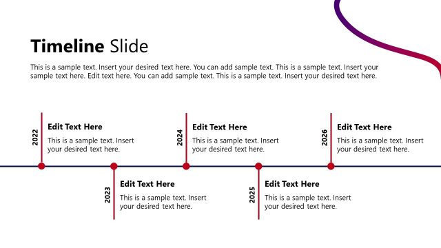 Horizontal Timeline Diagram Slide – New Product Launch Presentation