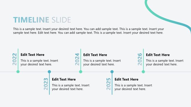 Editable Horizontal Timeline Diagram Slide – Product Launch Template