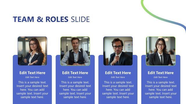 Team Roles Discussion – Innovative Product Launch Deck