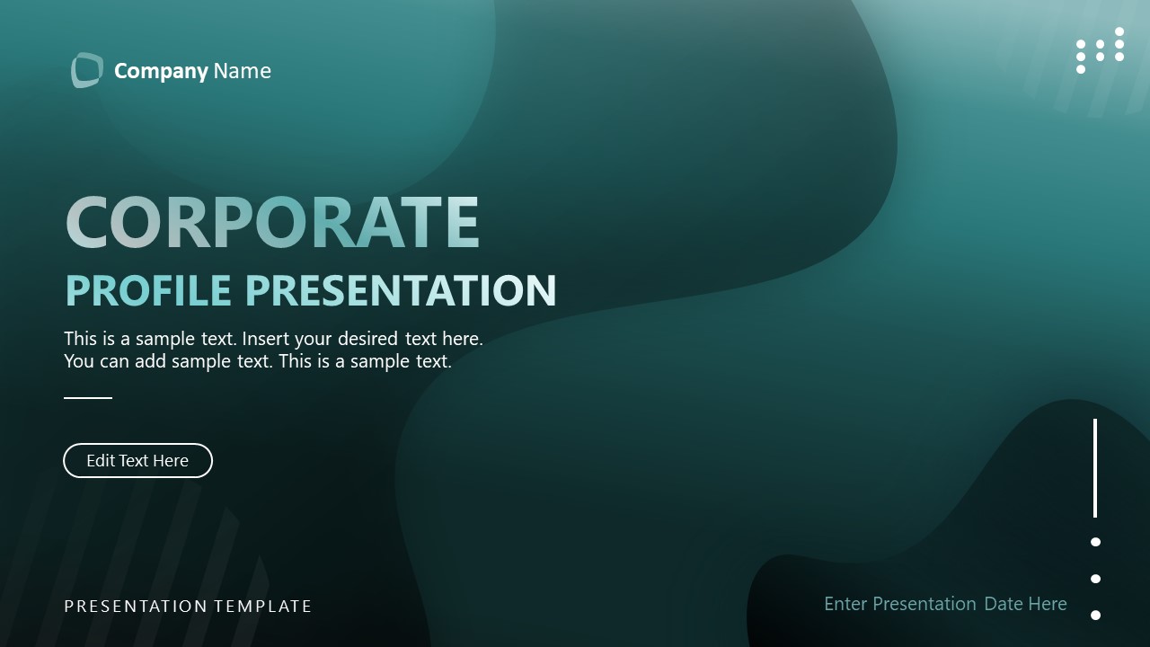Editable Corporate Profile PPT Template