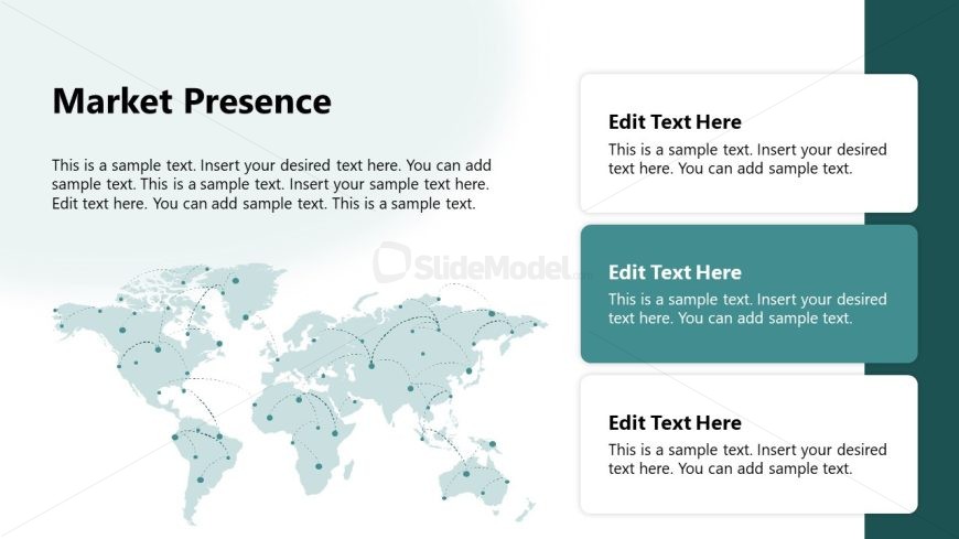 Editable Market Presence Slide - Corporate Profile Presentation