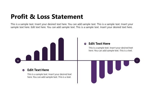 Attractive Profit & Loss Presentation Slide